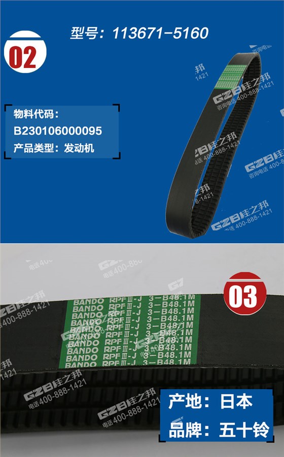 挖掘機(jī)冷卻風(fēng)扇皮帶