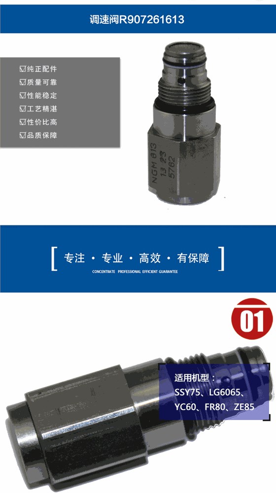三一75挖掘機調(diào)速閥