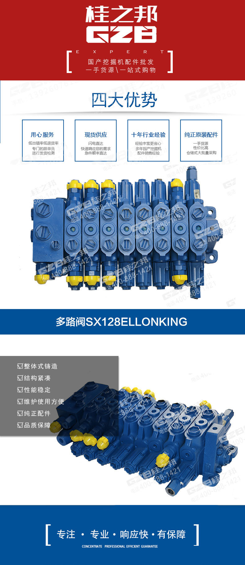 龍工挖掘機(jī)多路閥